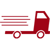 red delivery truck icon