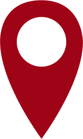 red icon of map location pin